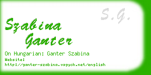 szabina ganter business card